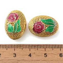 Rack Plating Brass Enamel Beads&nbsp;KK-P276-26C-02G