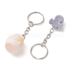Animal Flocking Opaque Resin Keychains&nbsp;KEYC-JKC01474