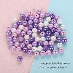 400Pcs 4 Colors Opaque Acrylic Beads&nbsp;MACR-SZ0001-79C
