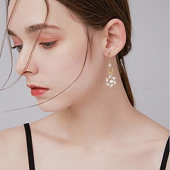6 Pieces Flower Clear Cubic Zirconia Charm Pendant Brass Flower Charm Long-Lasting Plated Pendant for Jewelry Necklace Earring Making Crafts&nbsp;JX399A