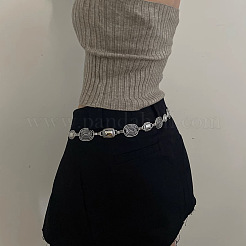 Tibetan Style Alloy Rectangle Oval Link Chain Belts for Women&nbsp;FS-WGA0700-01