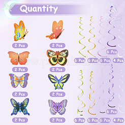 Butterfly Theme PVC Spiral Ornament&nbsp;DIY-WH20007-29