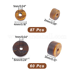147Pcs Sizes Natural Tiger Eye Beads&nbsp;G-AR0005-05