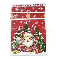 Christmas Santa Claus Plastic Packing Pouches Drawstring Bags&nbsp;ABAG-Q053-03B