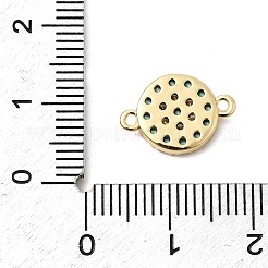 Brass Micro Pave Sky Blue and Clear Cubic Zirconia Eye Connector Charms&nbsp;KK-H529-07G
