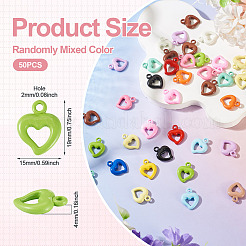 50Pcs Baking Paint Acrylic Pendants&nbsp;OACR-TA0004-83D