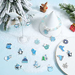 36Pcs 18 Styles Christmas Zinc Alloy Enamel Pendants&nbsp;FIND-SC0011-71