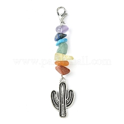 Alloy Cactus Pendant Decoration&nbsp;HJEW-JM01553-02