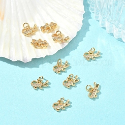 SHEGRACE Brass Micro Pave Clear Cubic Zirconia Pendants&nbsp;XGRQ3D761-471G