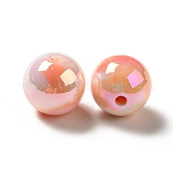 UV Plating Opaque Rainbow Iridescent Acrylic Beads&nbsp;MACR-D063-01A-06