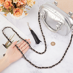 Adjustable Black Imitation Leather Bag Straps&nbsp;PURS-CL0001-55B