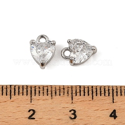 Brass Micro Pave Cubic Zirconia Pendants&nbsp;KK-K374-16P