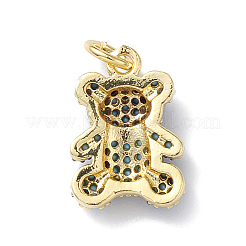 Rack Plating Brass Micro Pave Cubic Zirconia Charms&nbsp;KK-H443-06G-01