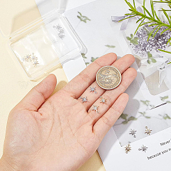 16Pcs 2 Colors Brass Cubic Zirconia Charms&nbsp;ZIRC-BC0001-02
