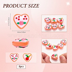 8Pcs 2 Colors Painted Glass Beads Enamel Beads&nbsp;LAMP-SZ0001-84