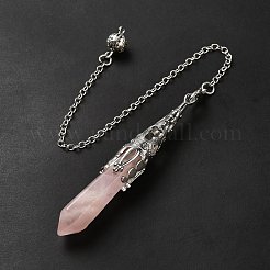Mixed Gemstone/Glass Dowsing Pendulum Big Pendants&nbsp;G-H285-06P