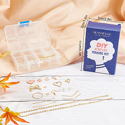 Pink Heart Charm Earrings DIY Making Kits&nbsp;DIY-SC0017-86