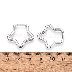 304 Stainless Steel Hoop Earrings&nbsp;STAS-T074-21P