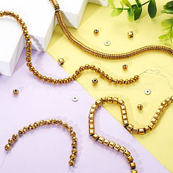 4 Strands 4 Styles Electroplated Non-magnetic Synthetic Hematite Beads Strands&nbsp;G-CW0001-12G