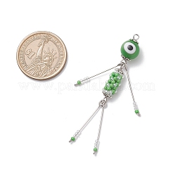 Glass Seed Beaded Human Pendants&nbsp;PALLOY-MZ00997