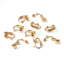 Iron Clip-on Earring Findings for Non-Pierced Ears&nbsp;X-EC141-NFG