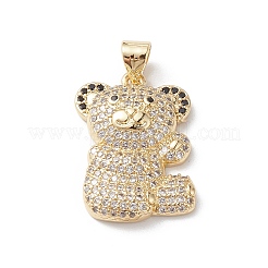 Brass Micro Pave Cubic Zirconia Pendants&nbsp;KK-M240-19
