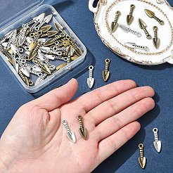 60Pcs 2 Colors Tibetan Style Alloy Pendants&nbsp;TIBEP-FS0001-23
