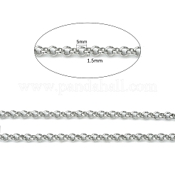Tarnish Resistant 304 Stainless Steel Rolo Chains&nbsp;STAS-M032-42P-4.7mm