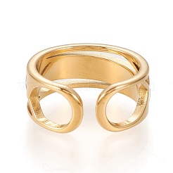 304 Stainless Steel Cuff Rings&nbsp;RJEW-H129-02G