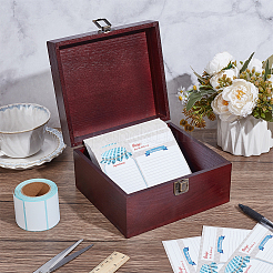1Pc Bamboo Recipe Storage Boxes with Clasps&nbsp;CON-NB0002-42