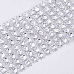 8 Rows Plastic Diamond Mesh Wrap Roll&nbsp;OCOR-WH0048-01B-4cm