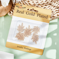 10Pcs Autumn Theme Brass Pendants&nbsp;KK-BBC0011-78