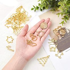 Christmas Zinc Alloy Open Back Bezel Pendants&nbsp;PALLOY-OC0001-81G