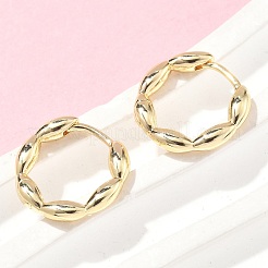 Oval Brass Hoop Earrings&nbsp;EJEW-Z102-34G