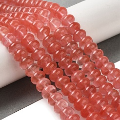 Cherry Quartz Glass Beads Strands&nbsp;G-G102-C05-01