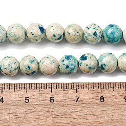 Natural Dyed Marble Beads Strands&nbsp;G-P593-8mm-04
