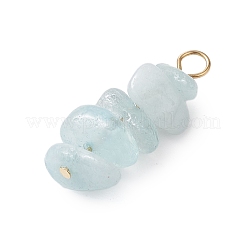 10Pcs 5 Colors 12 Constellation Natural Aquamarine & Citrine & Rose Quartz & Tiger Eye & Dyed Blue Tiger Eye Pendants&nbsp;PALLOY-JF02839-08