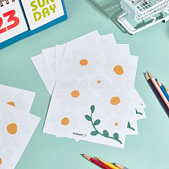 6 Sheets Daisy Flower PVC Sticker&nbsp;AJEW-WH0283-48