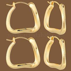 3Pairs Ion Plating(IP) 304 Stainless Steel Trapezoid Hoop Earrings for Women&nbsp;EJEW-BBC0001-40
