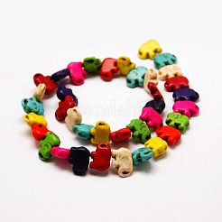 Elephant Synthetic Turquoise Beads Strands&nbsp;TURQ-I010-36