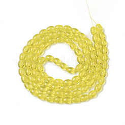 Transparent Crackle Glass Beads Strands&nbsp;DGLA-S085-6x8-04
