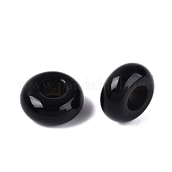 Natural Obsidian European Beads&nbsp;G-Q602-04M