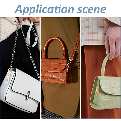 6 Bags 6 Styles Alloy D Ring Clasps with PU Leather Tab&nbsp;FIND-FH0017-23