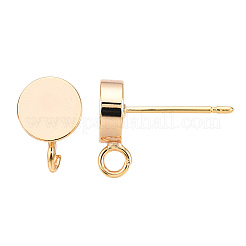 Brass Stud Earring Findings&nbsp;KK-WH0065-09C-G