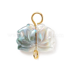 Electroplate Glass Connector Charms&nbsp;PALLOY-JF01539