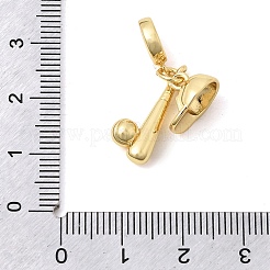 Sports Brass European Dangle Charms&nbsp;KK-A296-15A-G