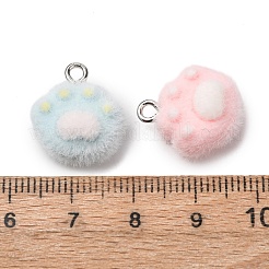 Flocking Opaque Resin Pendants&nbsp;FIND-P035-05P-M