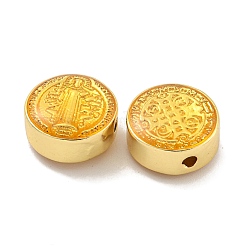 Rack Plating Brass Enamel Beads&nbsp;KK-B091-18G