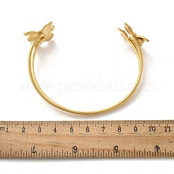 304 Stainless Steel Double-Layer Cuff Bangles&nbsp;BJEW-C095-01G