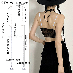 2 Pairs 2 Styles Plastic Imitation Pearl Chain Non-slip Bra Straps&nbsp;FIND-GF0005-27
